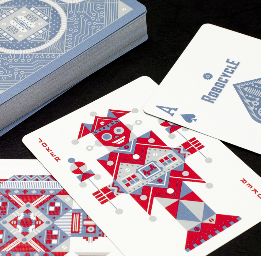 BICYCLE ROBOCYCLE DECK BLUE/BROWN